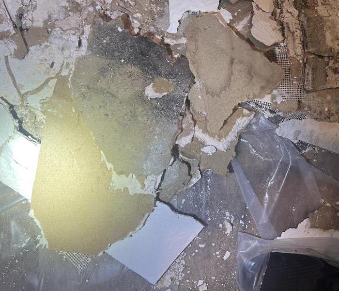 Mold discovered in sheetrock above shower